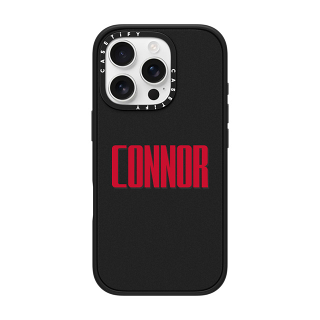 CASETiFY iPhone 16 Pro ケース マットブラック インパクトケース Custom Case - Connor