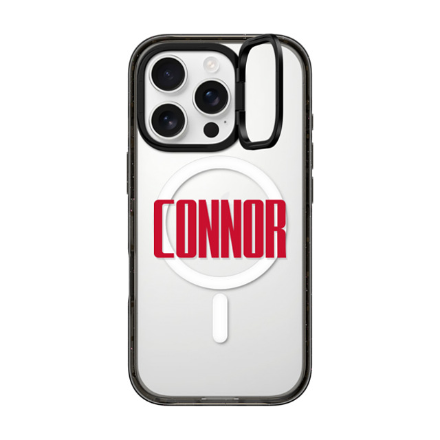 CASETiFY iPhone 16 Pro ケース ブラック インパクトリングスタンドケース MagSafe対応 Custom Case - Connor