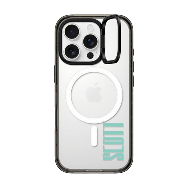 CASETiFY iPhone 16 Pro ケース ブラック インパクトリングスタンドケース MagSafe対応 Custom Case - Scott