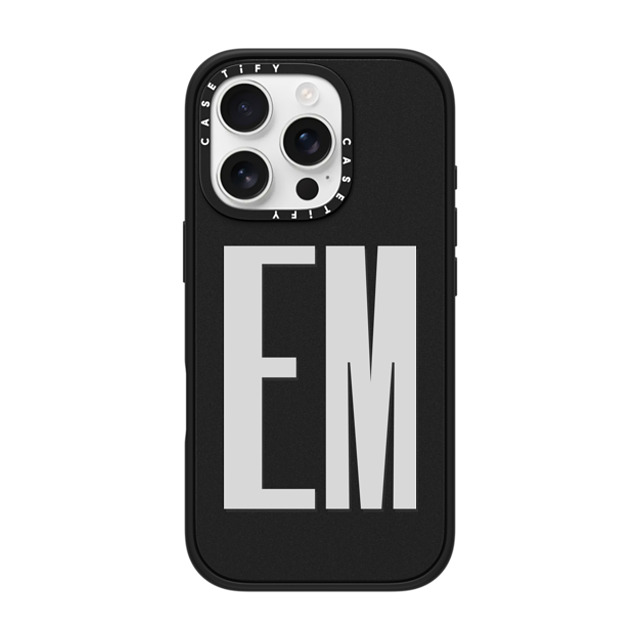 CASETiFY iPhone 16 Pro ケース マットブラック インパクトケース MagSafe対応 Custom Case - em