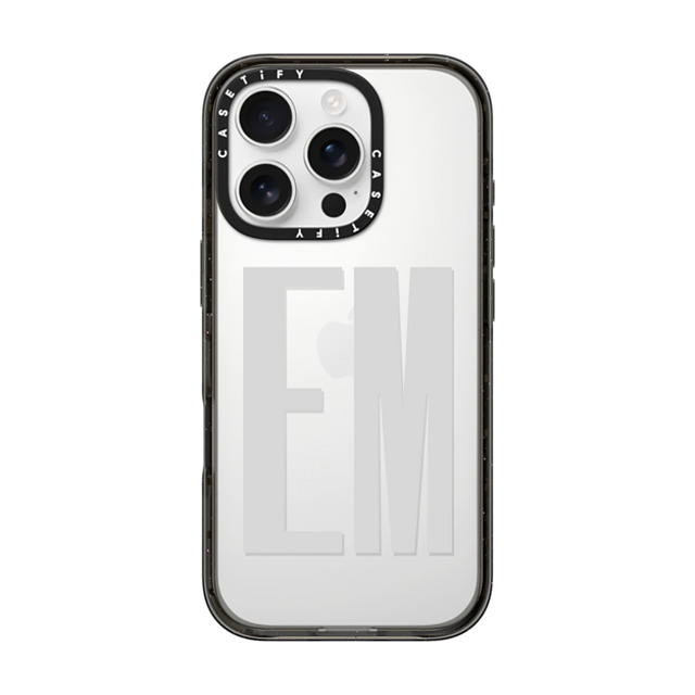 CASETiFY iPhone 16 Pro ケース ブラック インパクトケース Custom Case - em