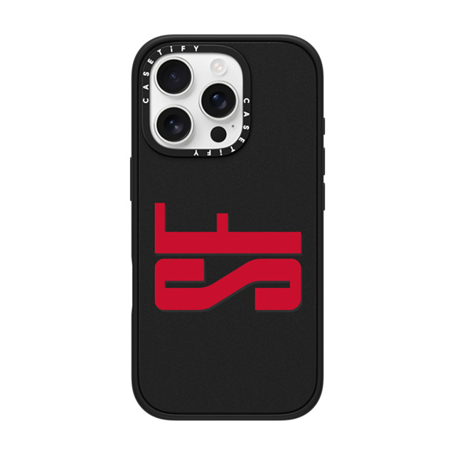 CASETiFY iPhone 16 Pro ケース マットブラック インパクトケース MagSafe対応 Custom Case - sf