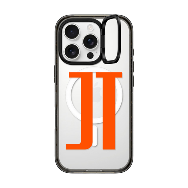 CASETiFY iPhone 16 Pro ケース ブラック インパクトリングスタンドケース MagSafe対応 Custom Case - jt