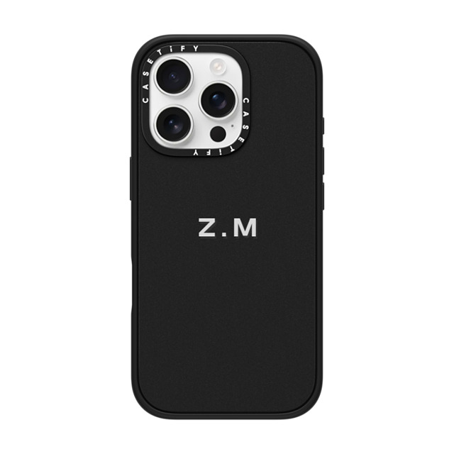 CASETiFY iPhone 16 Pro ケース マットブラック インパクトケース MagSafe対応 Custom Case - z. m