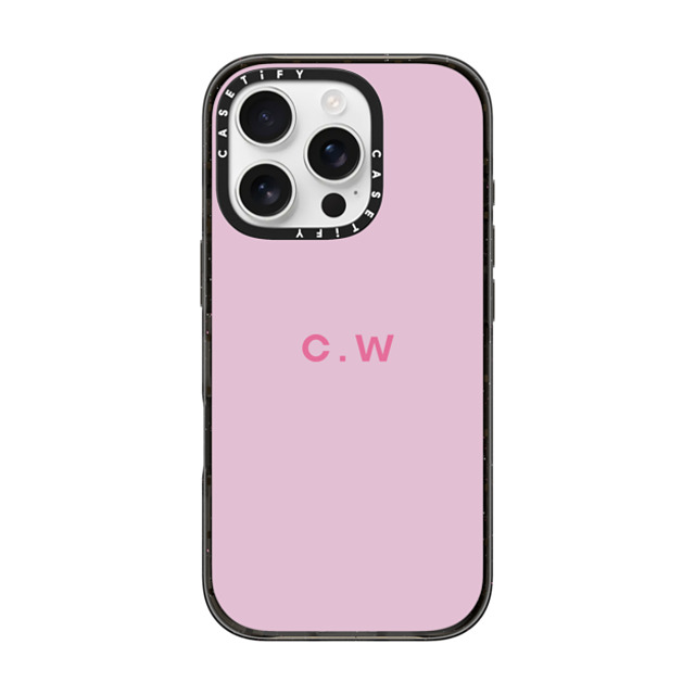 CASETiFY iPhone 16 Pro ケース ブラック インパクトケース MagSafe対応 Custom Case - c. w