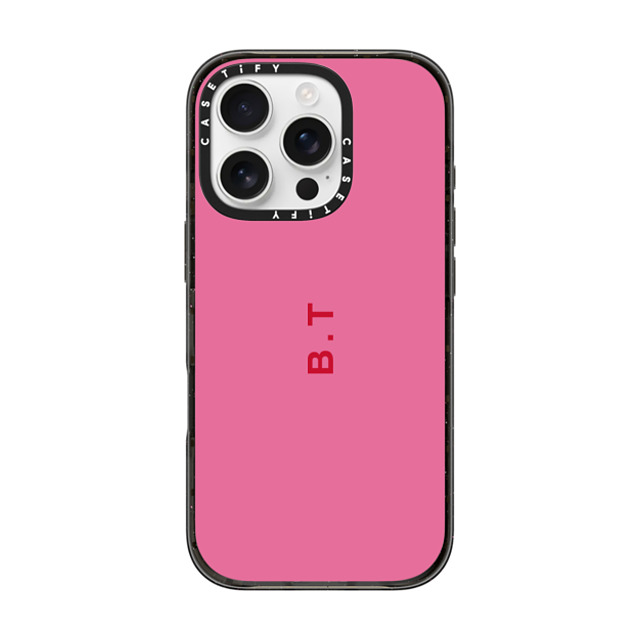 CASETiFY iPhone 16 Pro ケース ブラック インパクトケース MagSafe対応 Custom Case - b. t