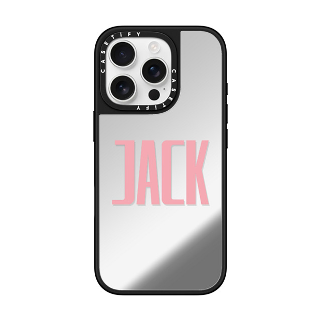 CASETiFY iPhone 16 Pro ケース Silver on Black ミラーケース MagSafe対応 Custom Case - Jack