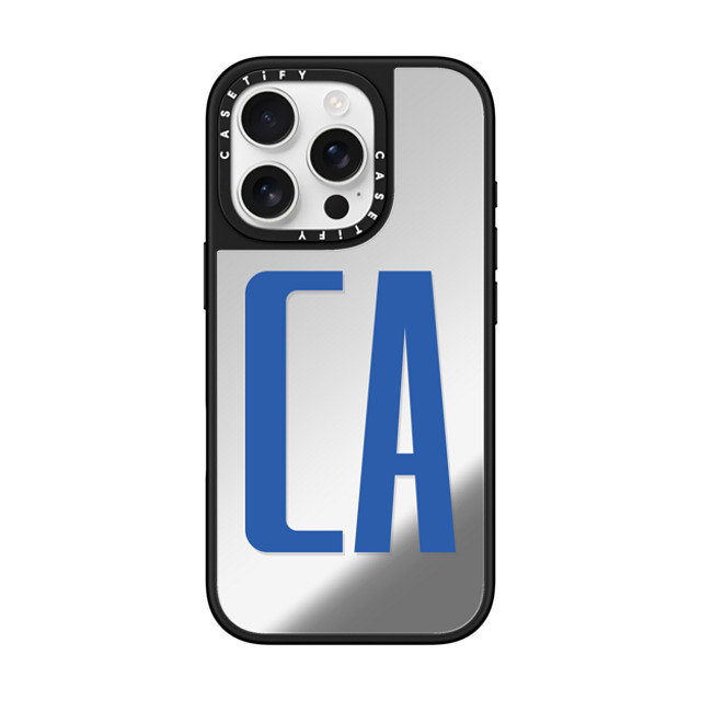 CASETiFY iPhone 16 Pro ケース Silver on Black ミラーケース MagSafe対応 Custom Case - ca