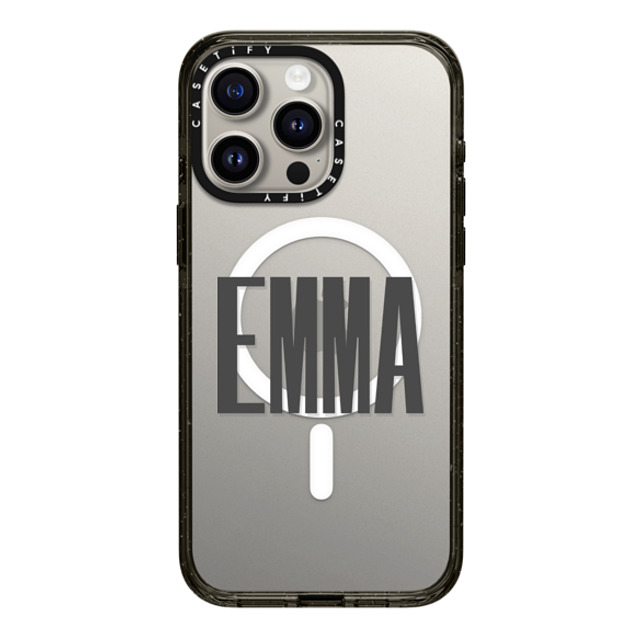 CASETiFY iPhone 15 Pro Max ケース ブラック インパクトケース MagSafe対応 Custom Case - Emma