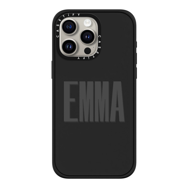 CASETiFY iPhone 15 Pro Max ケース マットブラック インパクトケース MagSafe対応 Custom Case - Emma