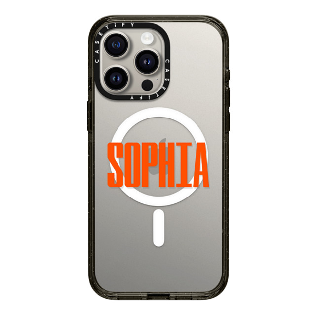 CASETiFY iPhone 15 Pro Max ケース ブラック インパクトケース MagSafe対応 Custom Case - Sophia