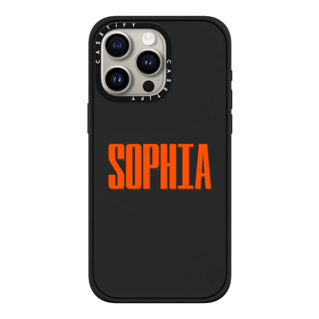 CASETiFY iPhone 15 Pro Max ケース マットブラック インパクトケース MagSafe対応 Custom Case - Sophia