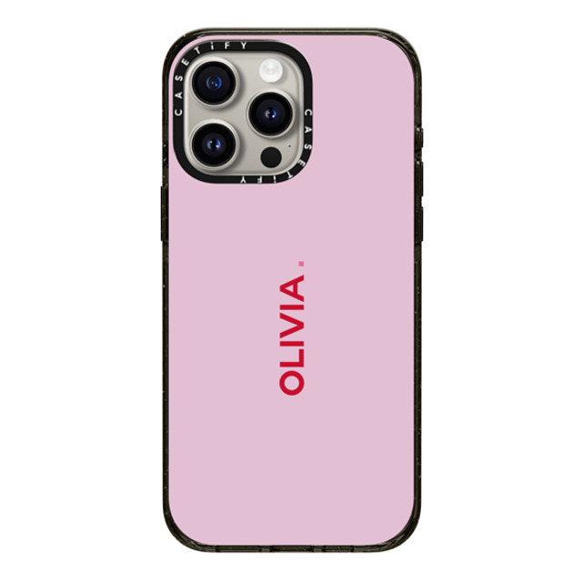 CASETiFY iPhone 15 Pro Max ケース ブラック インパクトケース Custom Case - Olivia.