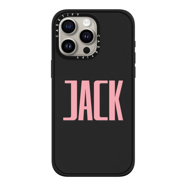 CASETiFY iPhone 15 Pro Max ケース マットブラック インパクトケース MagSafe対応 Custom Case - Jack