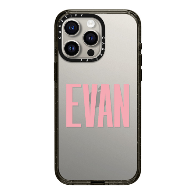 CASETiFY iPhone 15 Pro Max ケース ブラック インパクトケース Custom Case - Evan