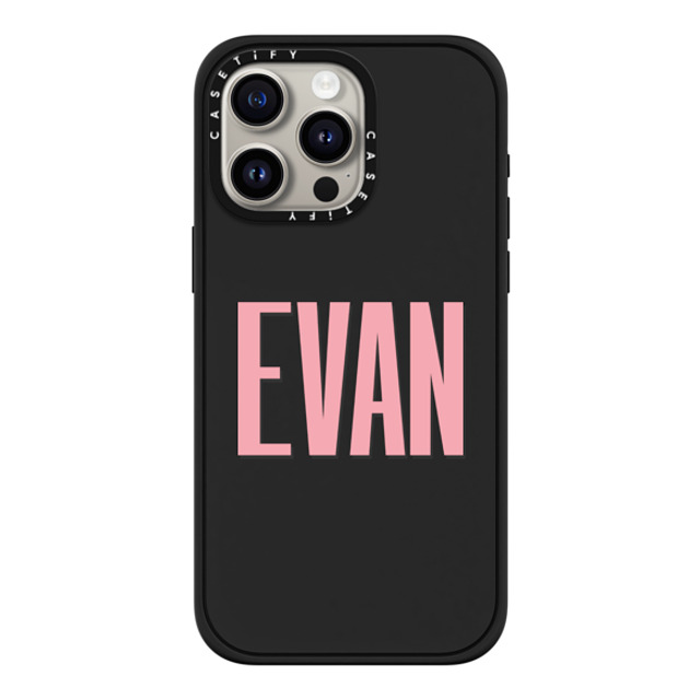 CASETiFY iPhone 15 Pro Max ケース マットブラック インパクトケース MagSafe対応 Custom Case - Evan