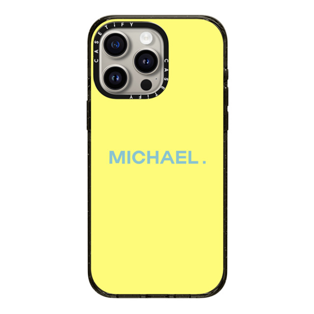 CASETiFY iPhone 15 Pro Max ケース ブラック インパクトケース Custom Case - Michael.