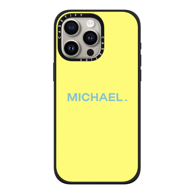 CASETiFY iPhone 15 Pro Max ケース マットブラック インパクトケース MagSafe対応 Custom Case - Michael.