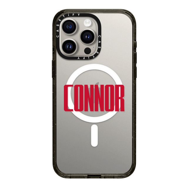 CASETiFY iPhone 15 Pro Max ケース ブラック インパクトケース MagSafe対応 Custom Case - Connor