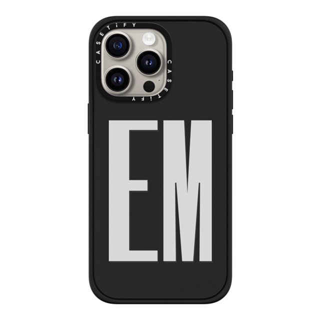 CASETiFY iPhone 15 Pro Max ケース マットブラック インパクトケース MagSafe対応 Custom Case - em