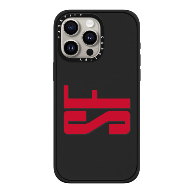 CASETiFY iPhone 15 Pro Max ケース マットブラック インパクトケース MagSafe対応 Custom Case - sf