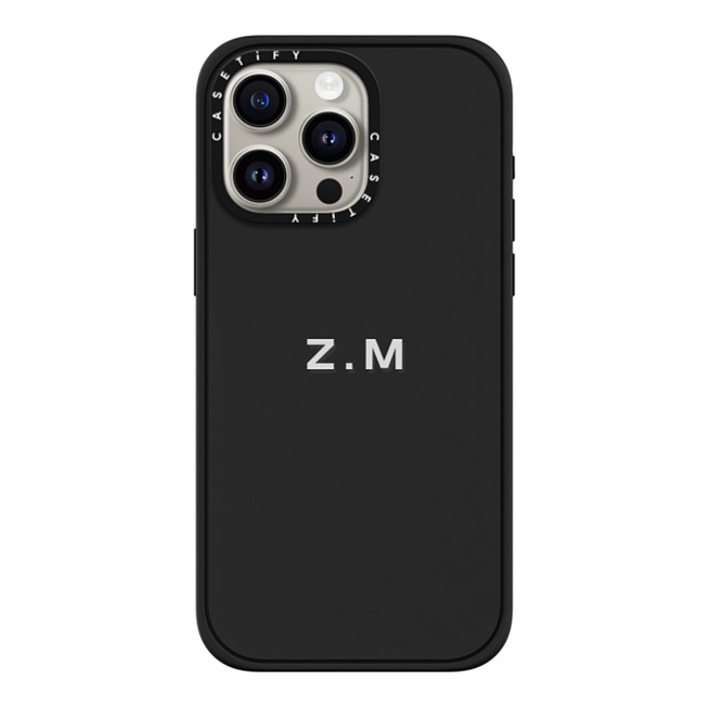 CASETiFY iPhone 15 Pro Max ケース マットブラック インパクトケース MagSafe対応 Custom Case - z. m