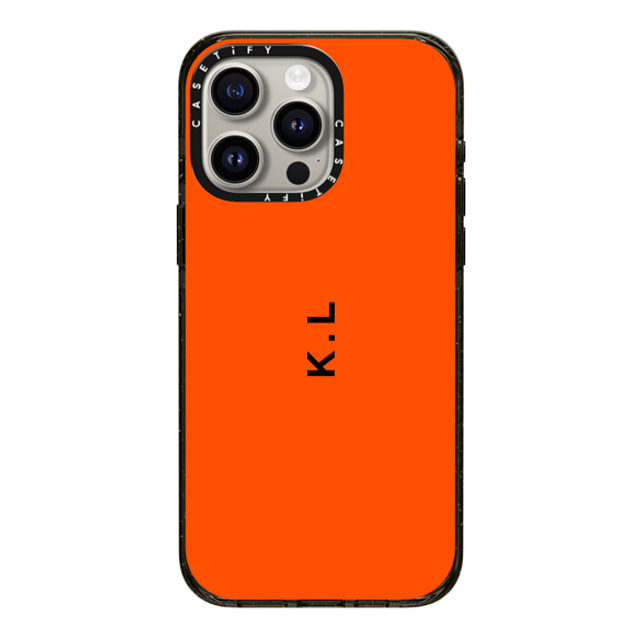 CASETiFY iPhone 15 Pro Max ケース ブラック インパクトケース Custom Case - k. l