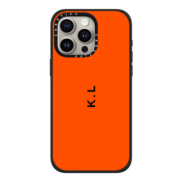 CASETiFY iPhone 15 Pro Max ケース マットブラック インパクトケース MagSafe対応 Custom Case - k. l