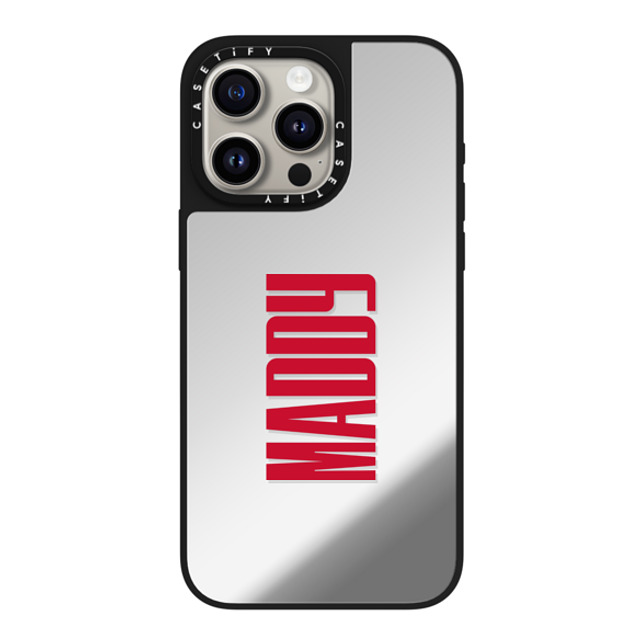 CASETiFY iPhone 15 Pro Max ケース Silver on Black ミラーケース MagSafe対応 Custom Case - Maddy