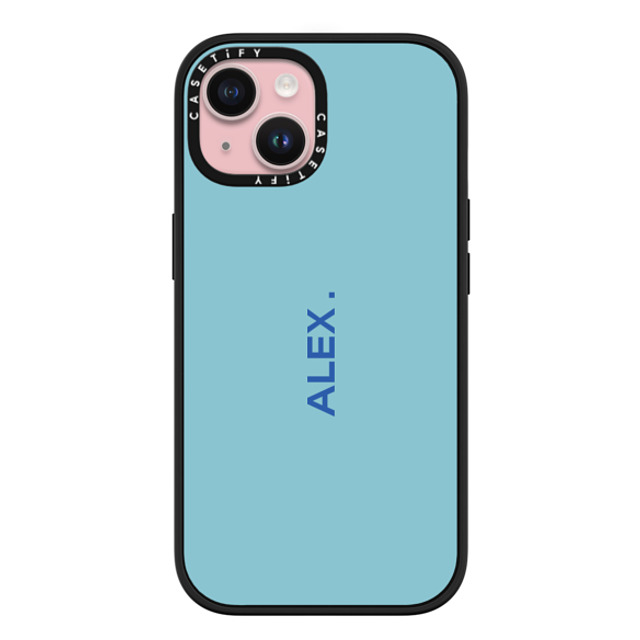 CASETiFY iPhone 15 ケース マットブラック インパクトケース MagSafe対応 Custom Case - Alex.