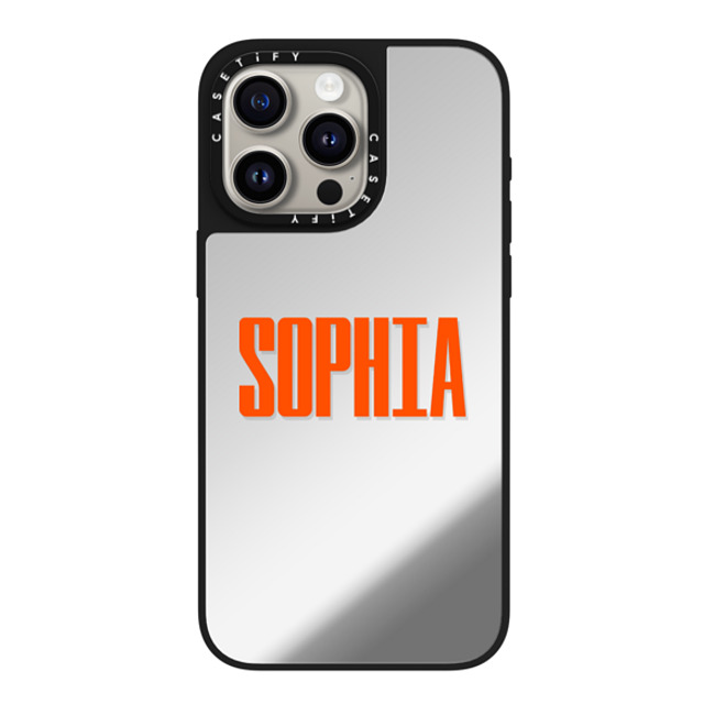 CASETiFY iPhone 15 Pro Max ケース Silver on Black ミラーケース MagSafe対応 Custom Case - Sophia