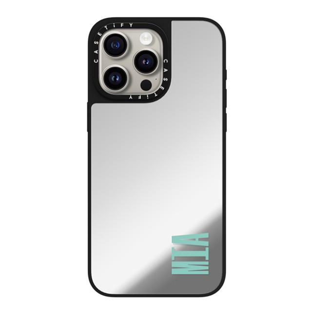 CASETiFY iPhone 15 Pro Max ケース Silver on Black ミラーケース MagSafe対応 Custom Case - Mia