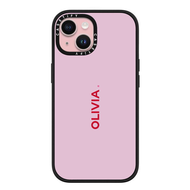 CASETiFY iPhone 15 ケース マットブラック インパクトケース MagSafe対応 Custom Case - Olivia.