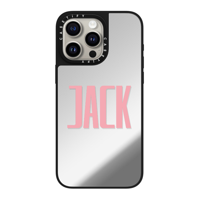 CASETiFY iPhone 15 Pro Max ケース Silver on Black ミラーケース MagSafe対応 Custom Case - Jack