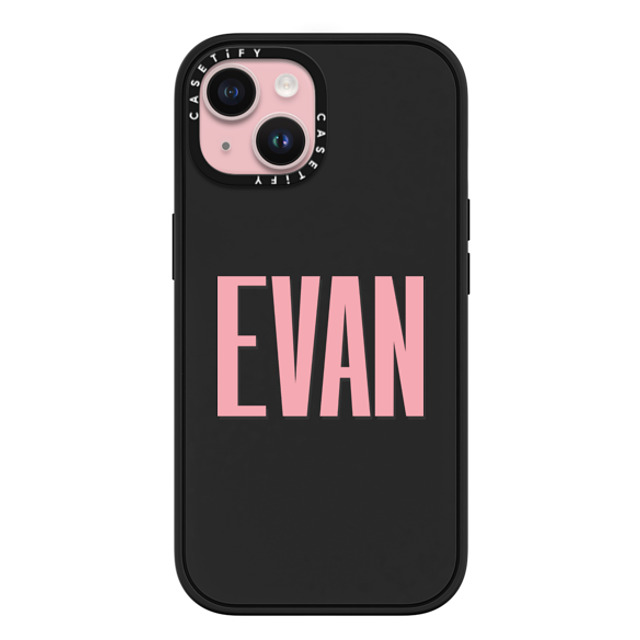 CASETiFY iPhone 15 ケース マットブラック インパクトケース MagSafe対応 Custom Case - Evan