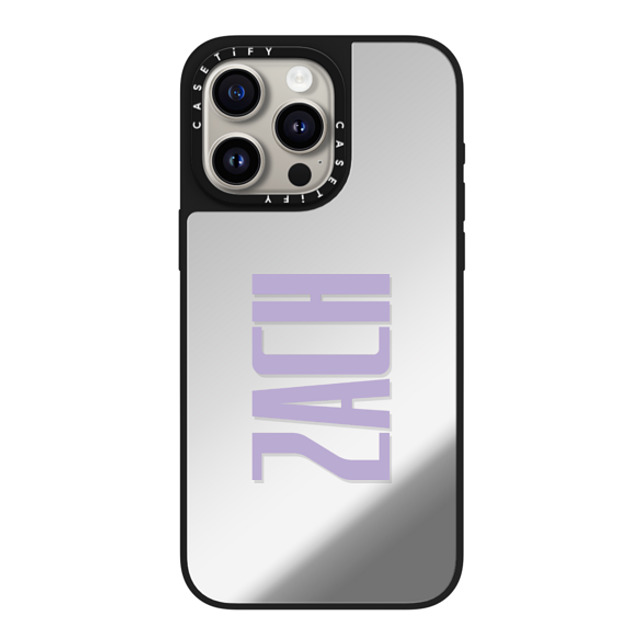 CASETiFY iPhone 15 Pro Max ケース Silver on Black ミラーケース MagSafe対応 Custom Case - Zach