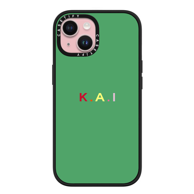 CASETiFY iPhone 15 ケース マットブラック インパクトケース MagSafe対応 Custom Case - k. a.i