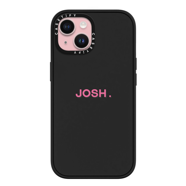 CASETiFY iPhone 15 ケース マットブラック インパクトケース MagSafe対応 Custom Case - Josh.