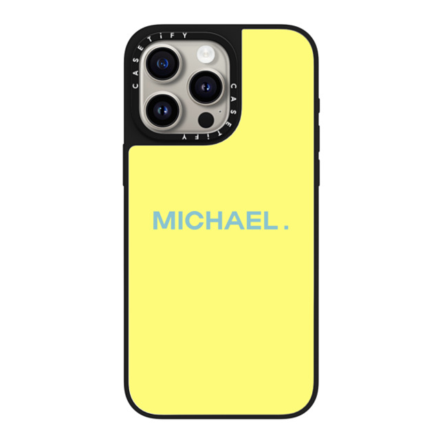 CASETiFY iPhone 15 Pro Max ケース Silver on Black ミラーケース MagSafe対応 Custom Case - Michael.