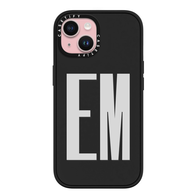 CASETiFY iPhone 15 ケース マットブラック インパクトケース MagSafe対応 Custom Case - em