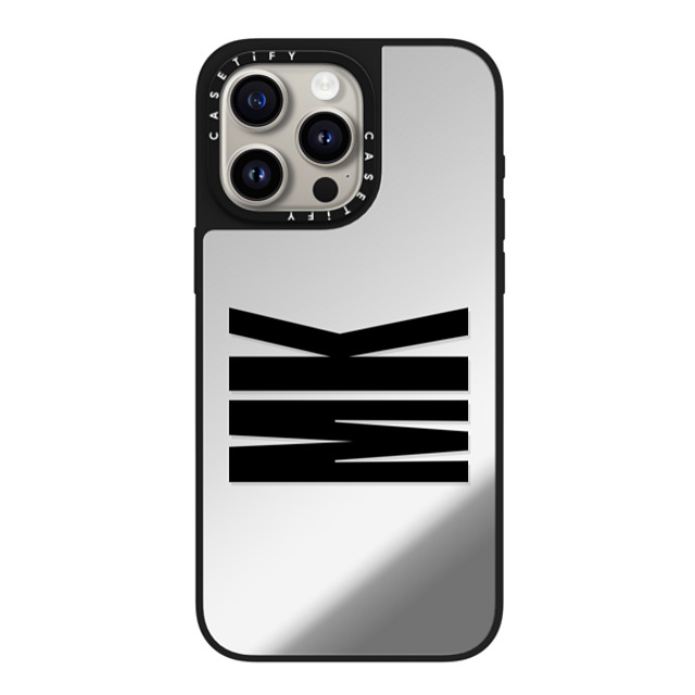 CASETiFY iPhone 15 Pro Max ケース Silver on Black ミラーケース MagSafe対応 Custom Case - mk