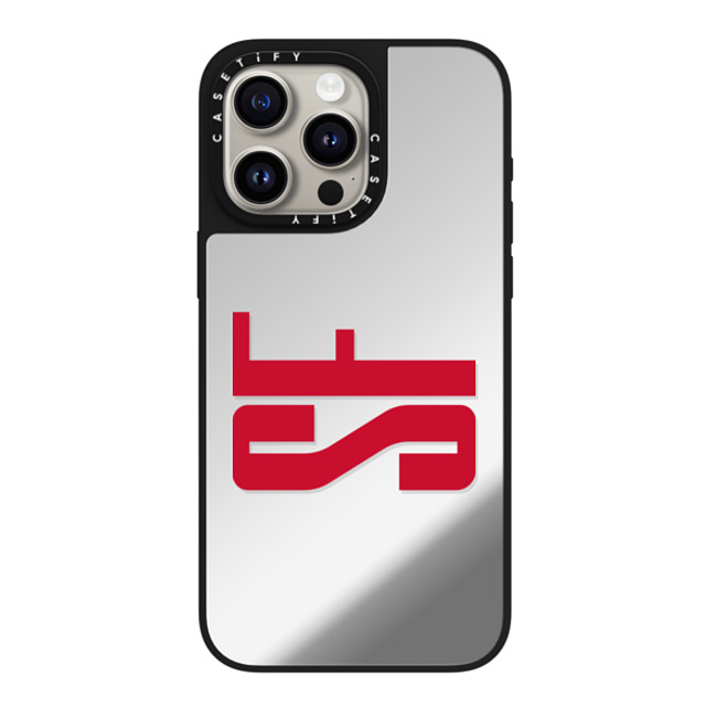 CASETiFY iPhone 15 Pro Max ケース Silver on Black ミラーケース MagSafe対応 Custom Case - sf