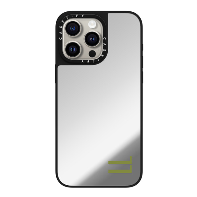 CASETiFY iPhone 15 Pro Max ケース Silver on Black ミラーケース MagSafe対応 Custom Case - ll