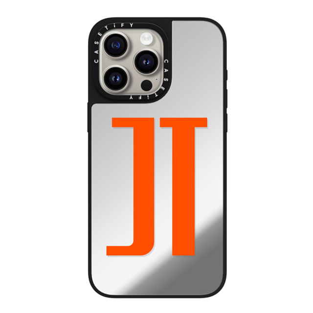 CASETiFY iPhone 15 Pro Max ケース Silver on Black ミラーケース MagSafe対応 Custom Case - jt