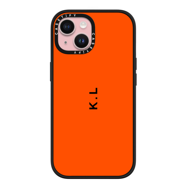 CASETiFY iPhone 15 ケース マットブラック インパクトケース MagSafe対応 Custom Case - k. l