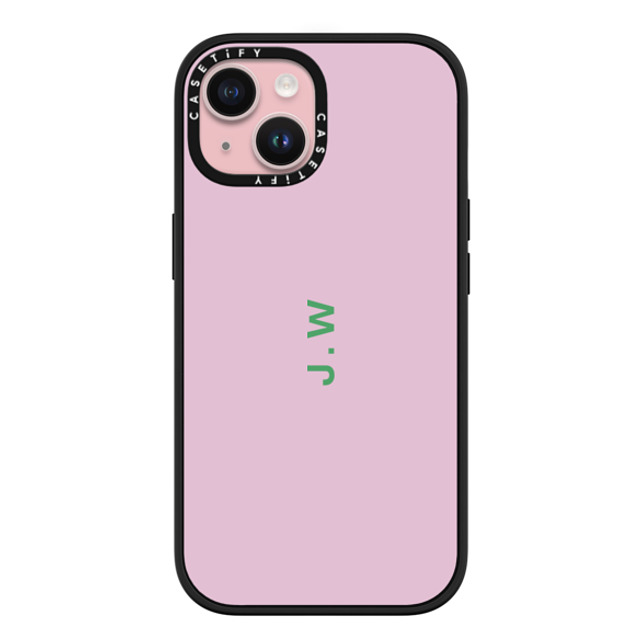 CASETiFY iPhone 15 ケース マットブラック インパクトケース MagSafe対応 Custom Case - j. w