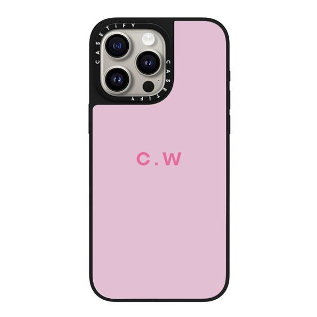 CASETiFY iPhone 15 Pro Max ケース Silver on Black ミラーケース MagSafe対応 Custom Case - c. w