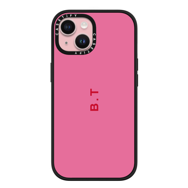 CASETiFY iPhone 15 ケース マットブラック インパクトケース MagSafe対応 Custom Case - b. t