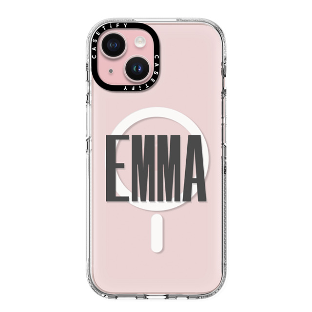 CASETiFY iPhone 15 ケース クリア クリア ケース MagSafe対応 Custom Case - Emma