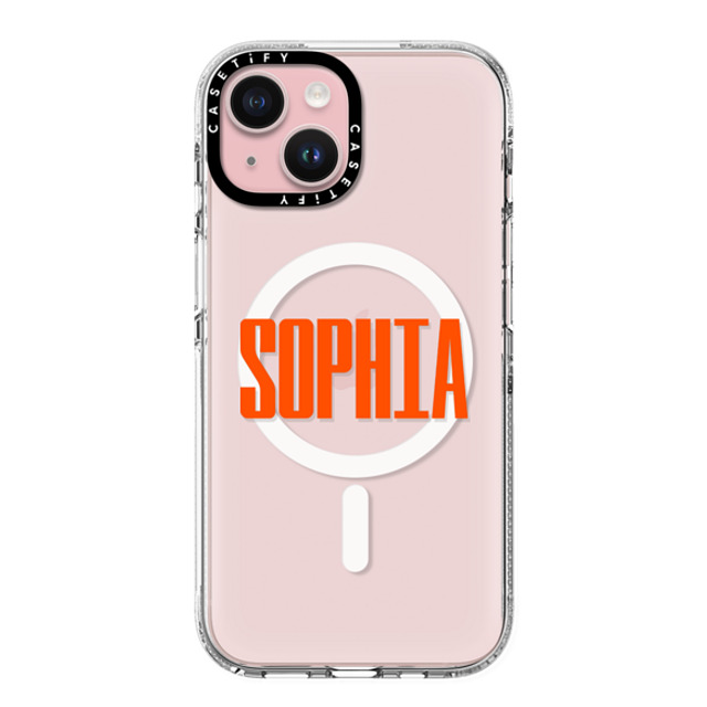 CASETiFY iPhone 15 ケース クリア クリア ケース MagSafe対応 Custom Case - Sophia